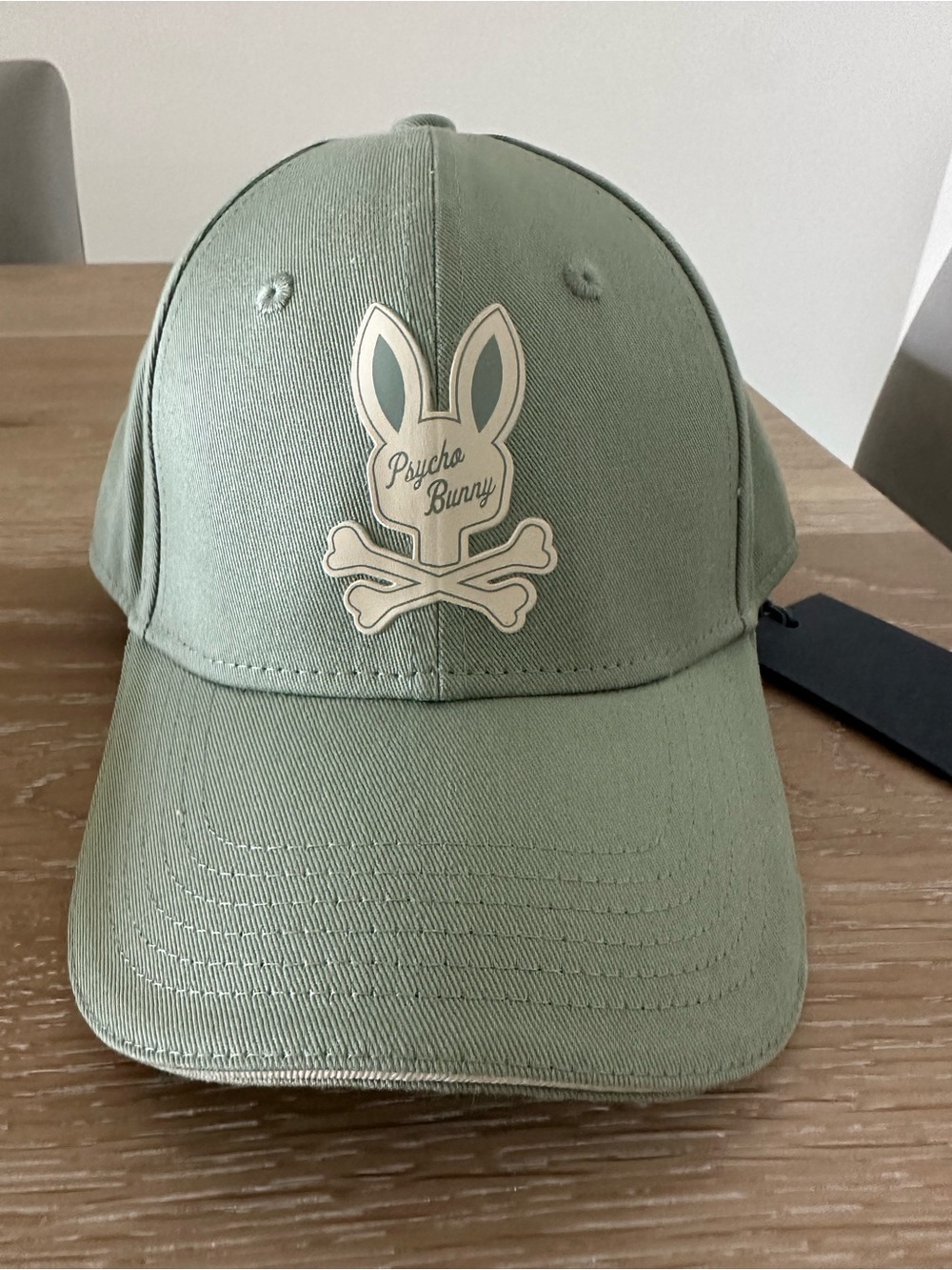 Psycho Bunny SageGreen Baseball Cap with Logo Tag (kids)